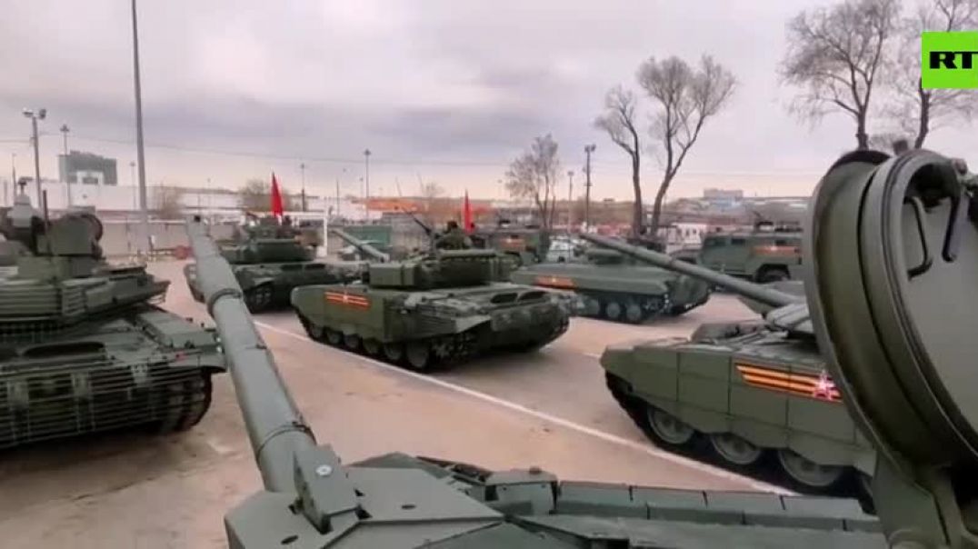 Military Hardware Prepares for Victory Day Rehearsal in Moscow