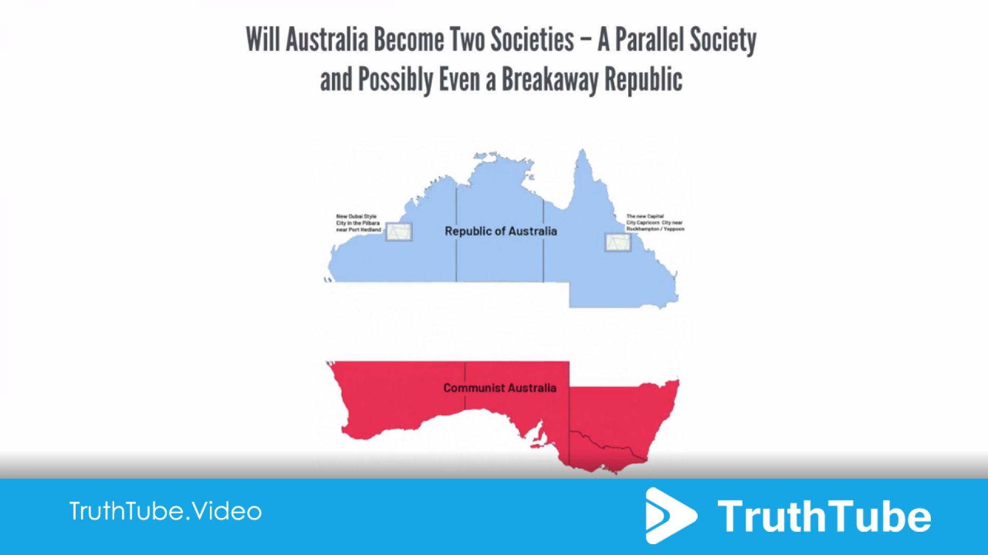 Will Australia Become Two Societies – A Parallel Society and Possibly Even a Breakaway Republic