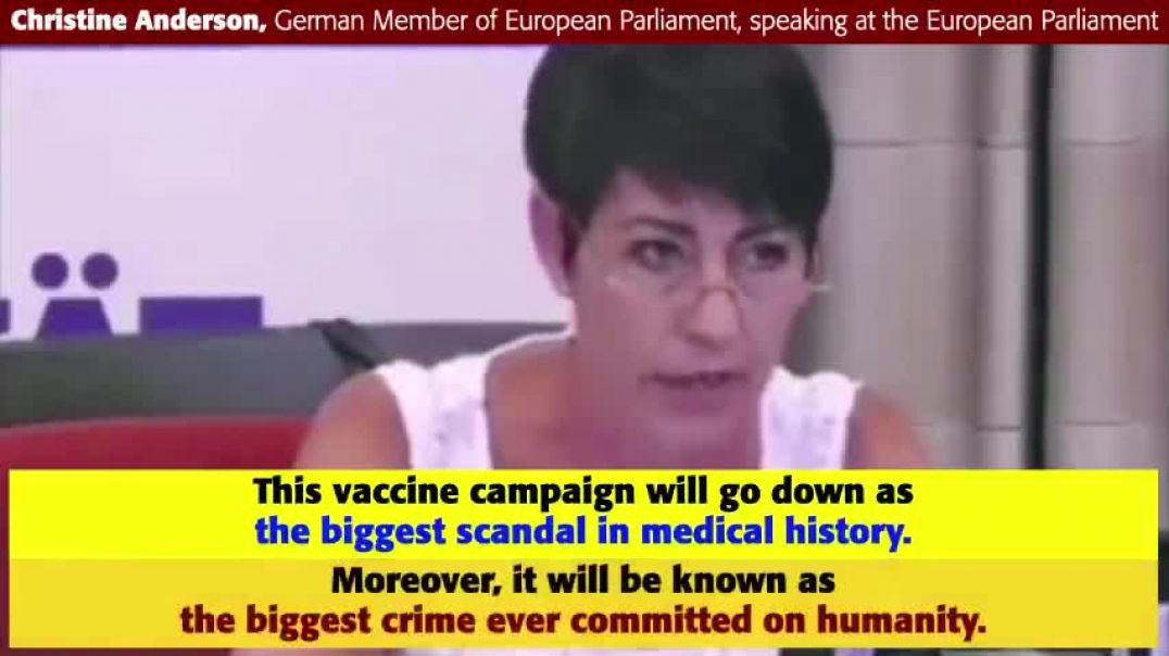 ⁣Christine Anderson MEP: “This Vaxxine Campaign It Will Go Down as the Biggest Scandal in Medical His