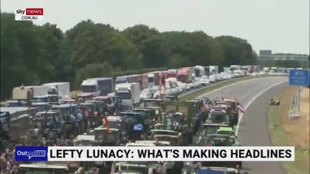 ⁣Sky News Australia Covering the Dutch Farmer Protests and Supporting Their Stance While the Rest of 
