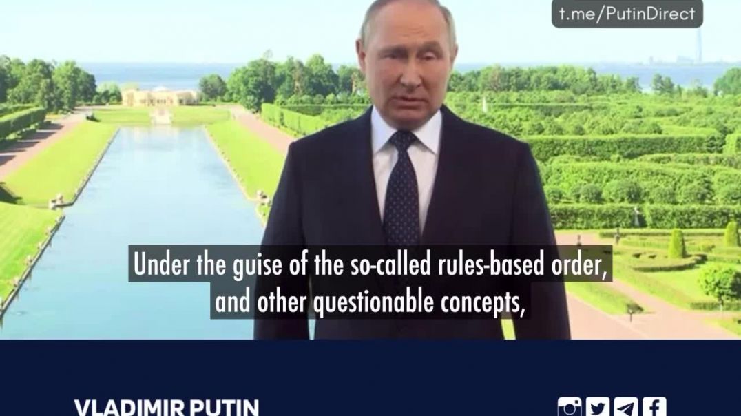 ⁣Putin Slams the Rules-Based International Order as a Questionable Concept Created to Advance the Int