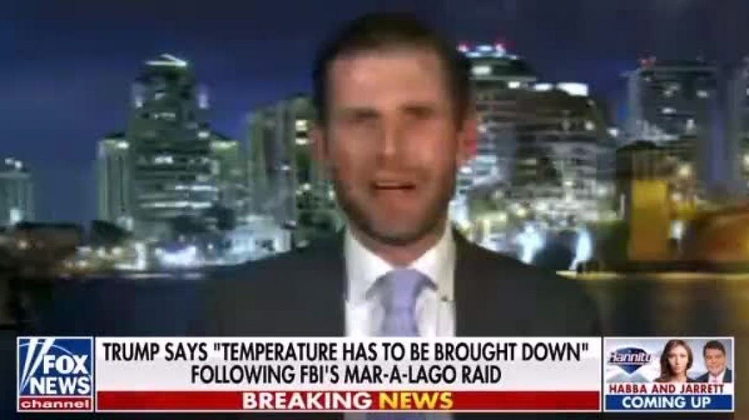 ⁣Eric Trump Says FBI Asked For Surveillance Cameras to Be Turned Off During Execution of Search Warra