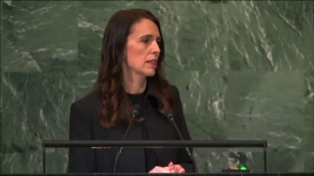 Jabcinda Ardern, Calls for Global Censorship at the UN’s General Debate With Lies in Her Eyes