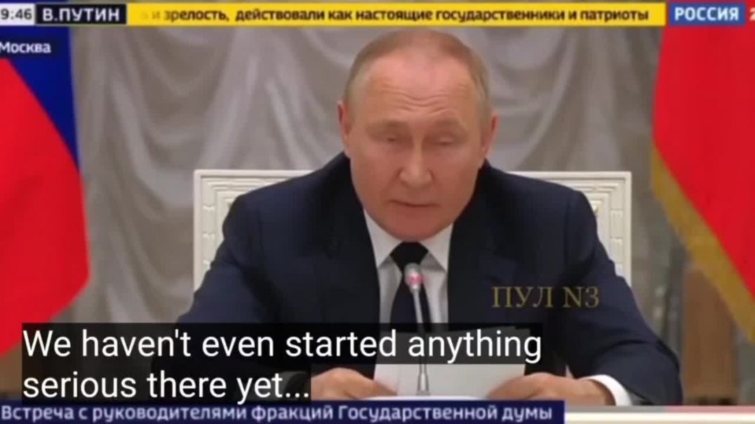⁣July 2022 - Warning #1 from Putin