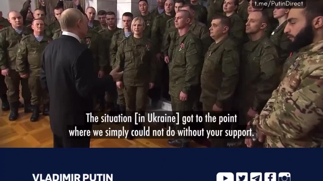 ⁣Putin to Soldiers: In Ukraine, Our Only Option is to Fight and Move Forward