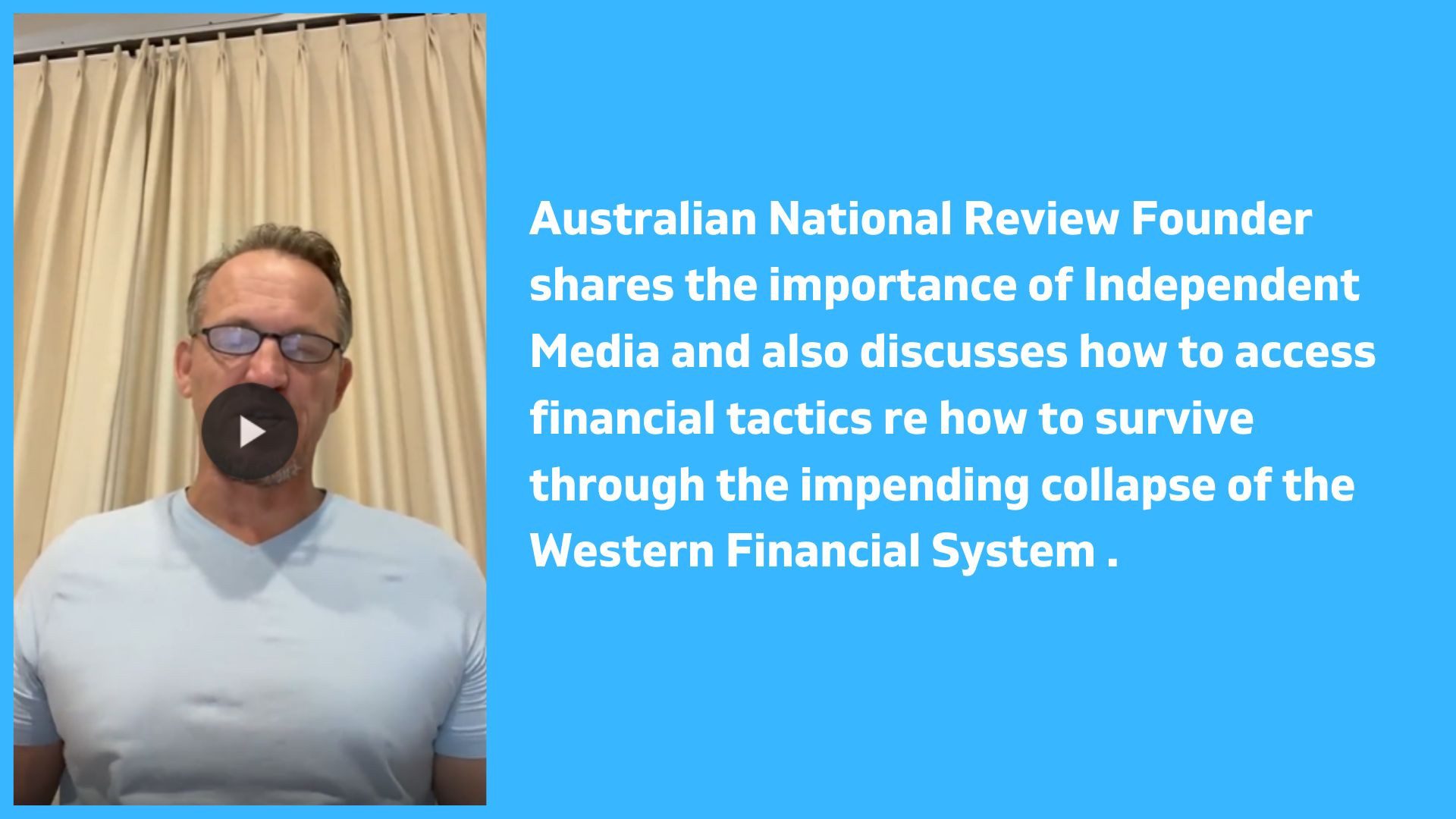 ⁣Australian National Review Founder Shares the Importance of Independent Media and also Discusses how