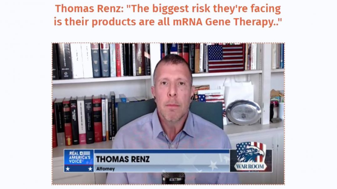 ⁣Thomas Renz The biggest risk they're facing is their products are all mRNA Gene Therapy