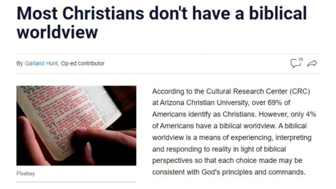 ⁣READ: Most Christians don't have a biblical worldview