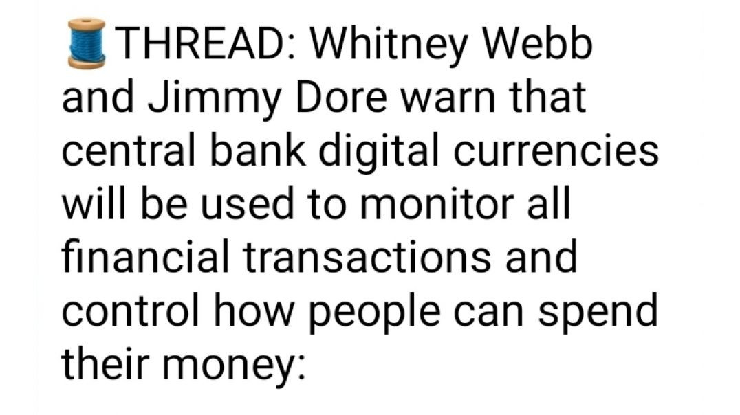 ⁣Whitney Webb and Jimmy Dore - warn central bank digital currencies will be used to monitor all fina
