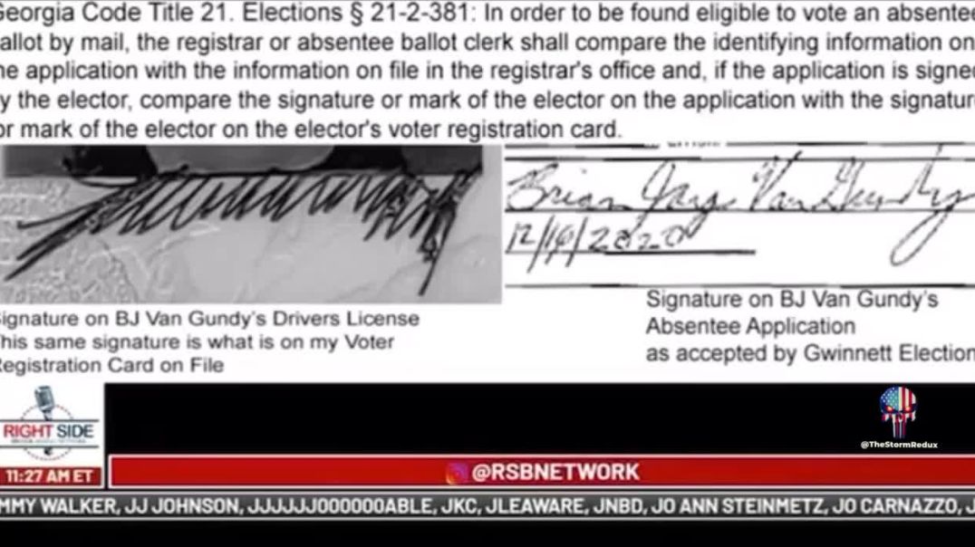 ⁣Watch: This Clip is From the Hearings of Election Fraud in Georgia in 2020. The Signatures on the Ba