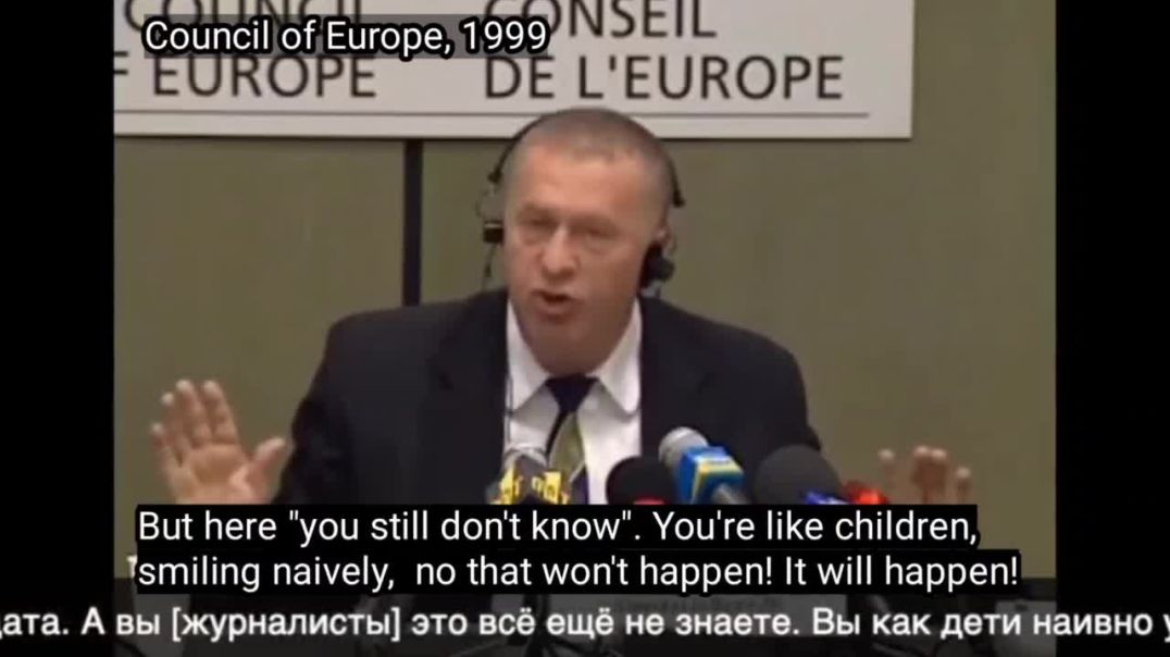⁣How did he know? Vladimir Zhirinovsky in 1999 at the Council of Europe: I'm Telling You, Kiev W