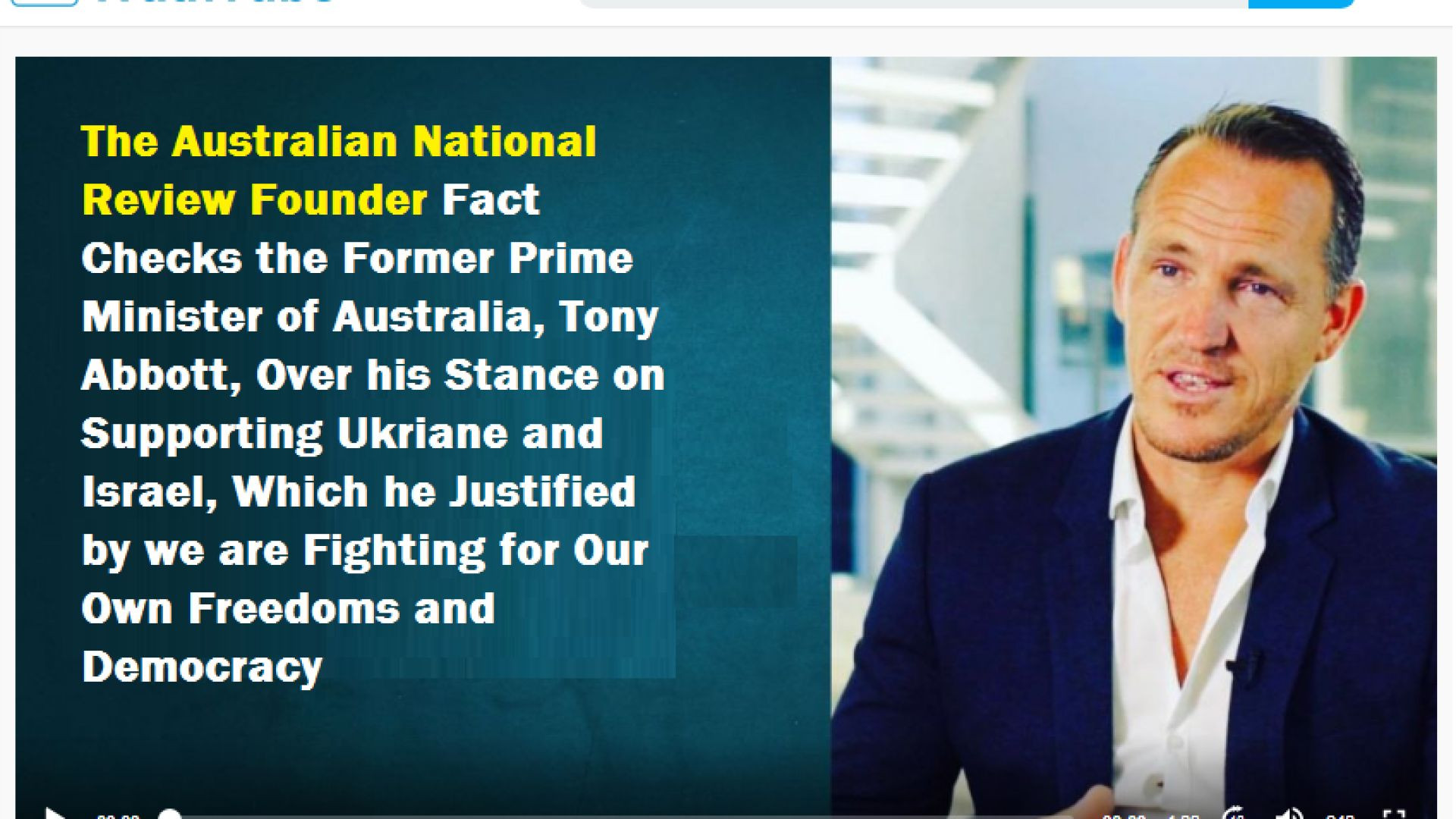 ⁣The Australian National Review Founder Fact Checks the Former Prime Minister of Australia, Tony Abbo