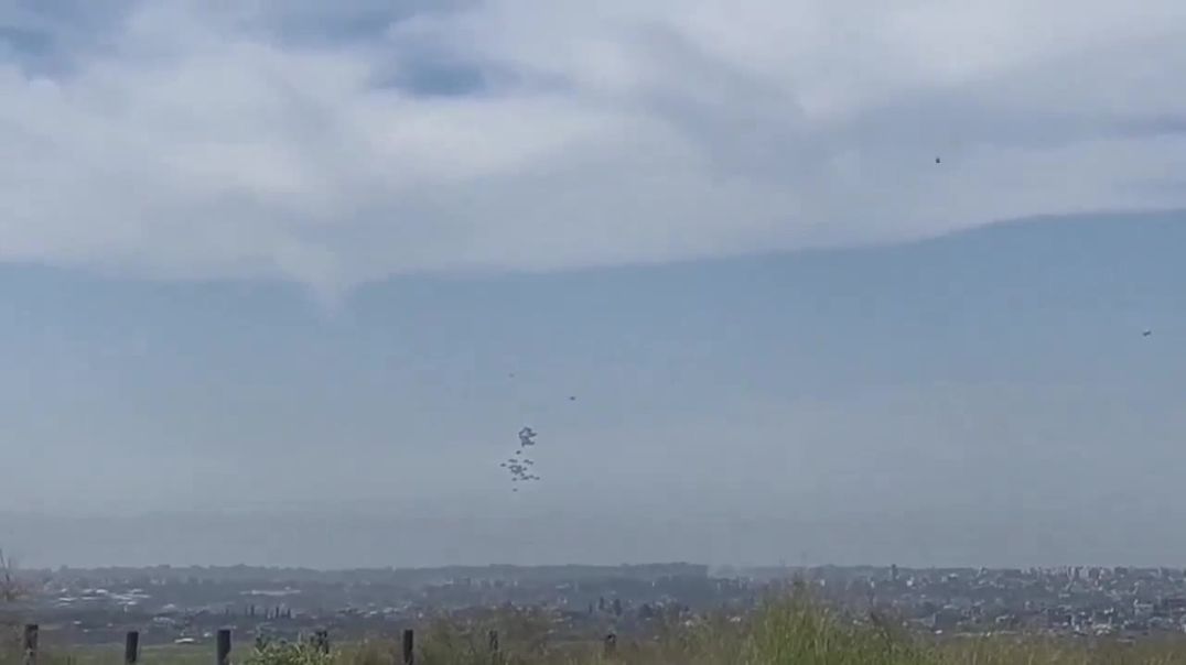 ⁣Egyptian and Belgian Air Forces Have Just Dropped Humanitarian Aid Over Gaza. A Few Seconds Later, t