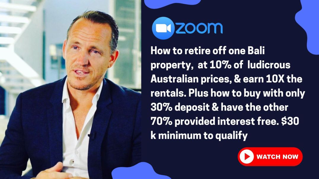 ⁣How to retire off one Bali property,  at 10% of  ludicrous Australian prices, & earn 10X the ren