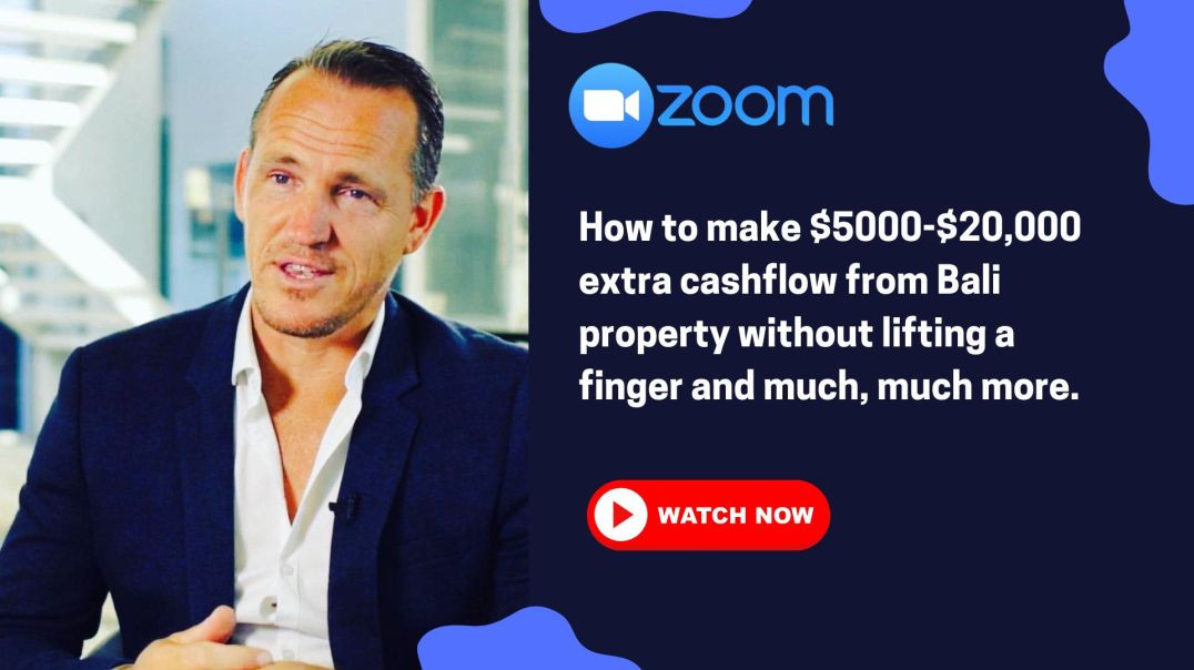 ⁣How to make $5000-$20,000 extra cashflow from Bali property without lifting a finger and much, much 