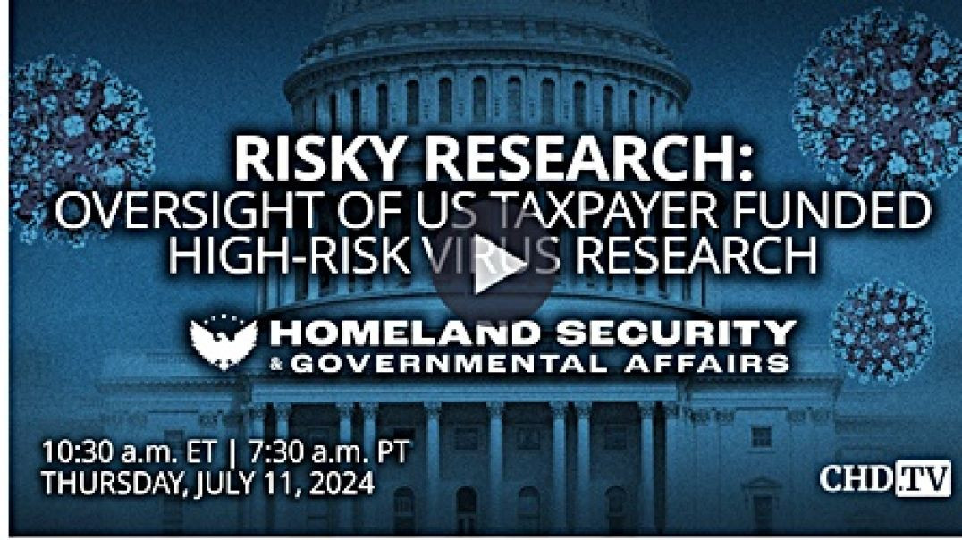 ⁣Risky Research Senate Hearing 7-11-24