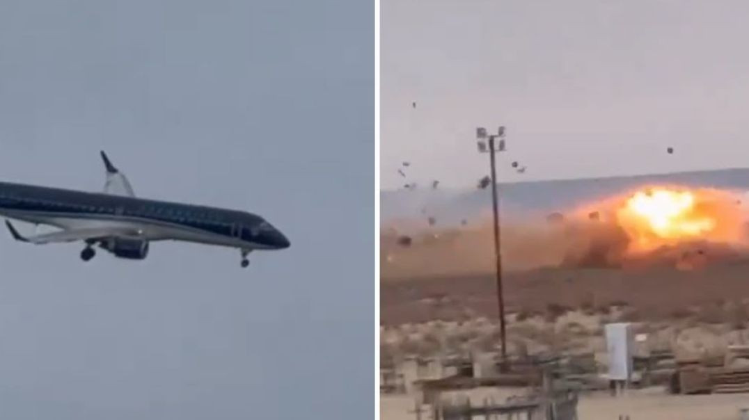 ⁣New Footage Shows the Azerbaijan Airlines Plane's Impact with the Ground