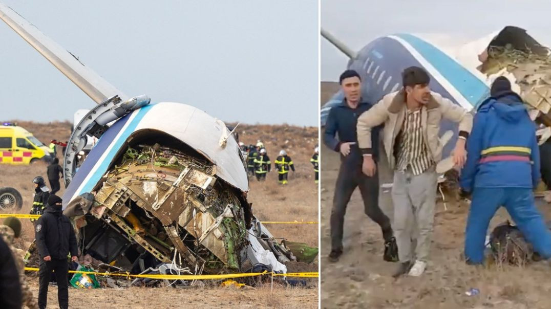 ⁣Video Allegedly Shows Survivors Moments After the Crash - Kazakhstan