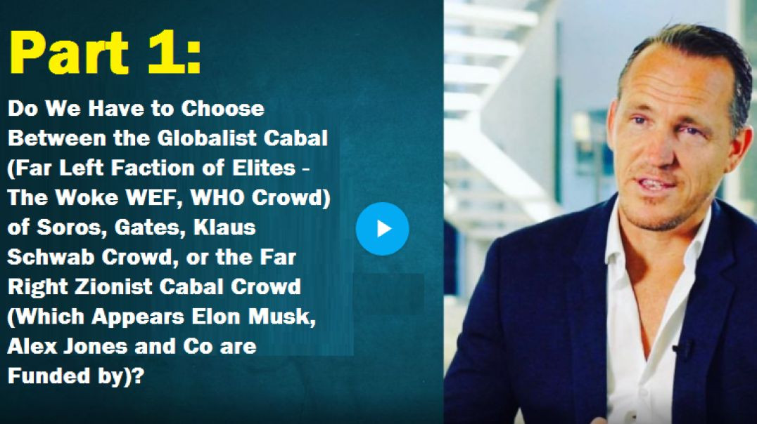 ⁣Part 1: Do We Have to Choose Between the Globalist Cabal (Far Left Faction of Elites - The Woke WEF,