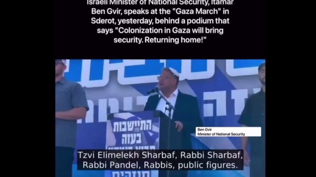 ⁣Ben Gvir Stated they will Force all the Palestinians to Migrate Around the World… and Israel will Co