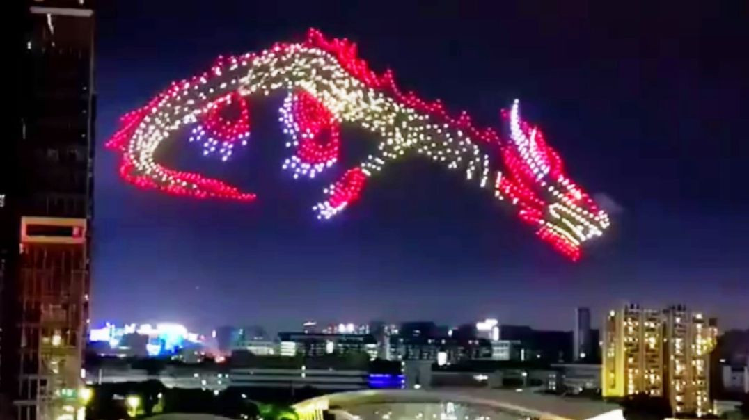 ⁣China has Staged the World's Largest Drone Show with Large-scale Special Effects to Celebrate t