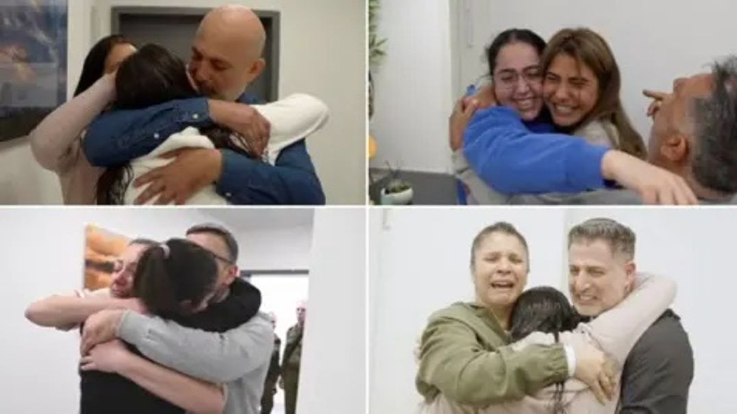 ⁣Unimaginable Joy as 4 Israeli Hostages Reunite With Their Parents