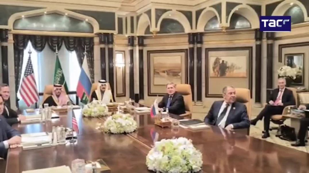 ⁣Footage From the Start of Negotiations Between Russian and US Delegations in Saudi Arabia