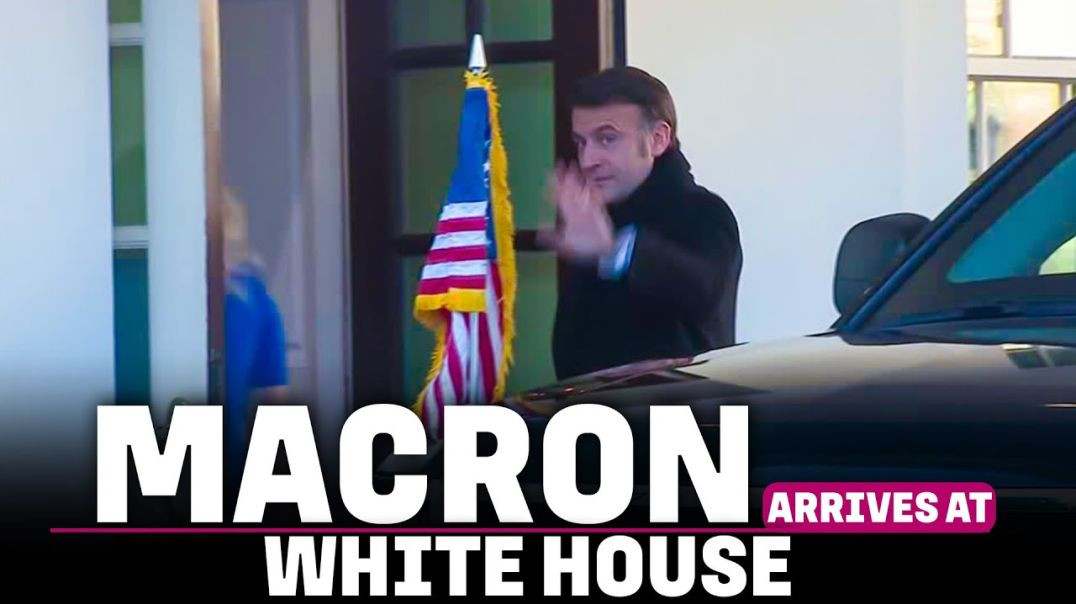 ⁣Macron Arrived in the White House for His Meeting With Trump