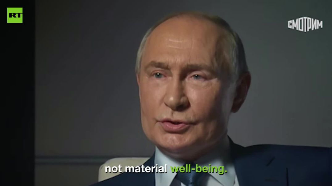 ⁣Putin Says CORE of Western Culture 'Material Well-being'