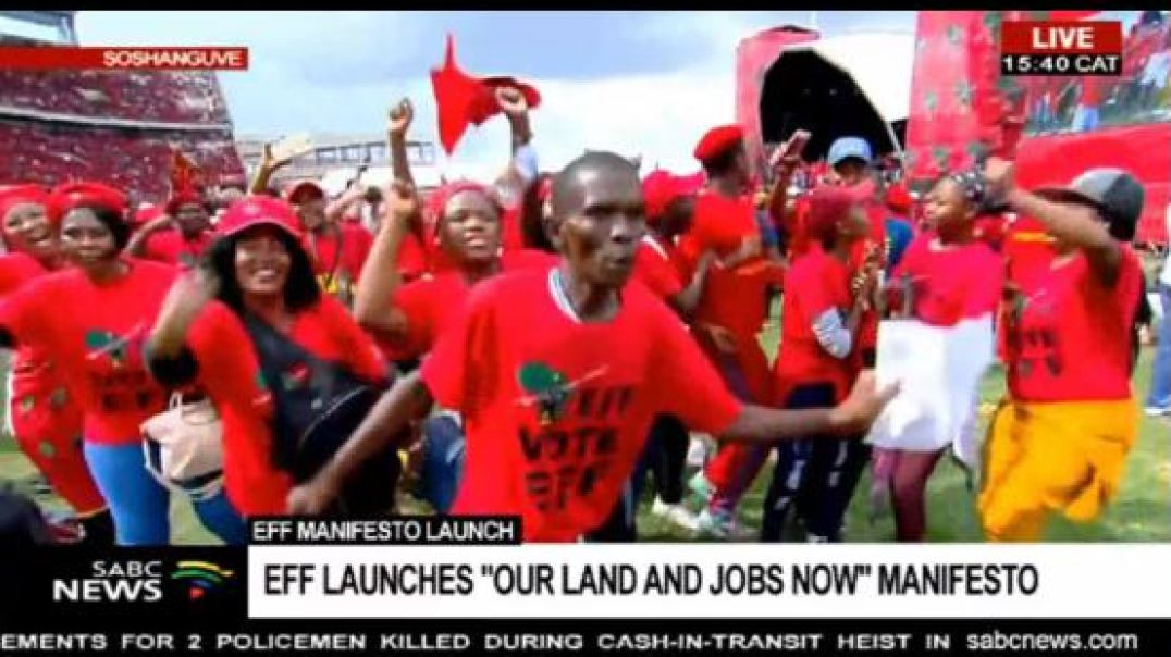 ⁣SOUTH AFRICAN LEADER CHANTING 'KILL THE BOER' {WHITE PEOPLE}IN A STADIUM FULL OF BLACK AFR