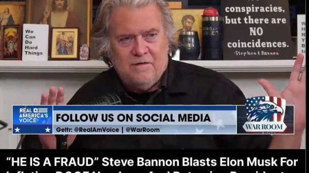 ⁣BANNON BLASTS ELON MUSK FOR BETRAYING THE PRESIDENT