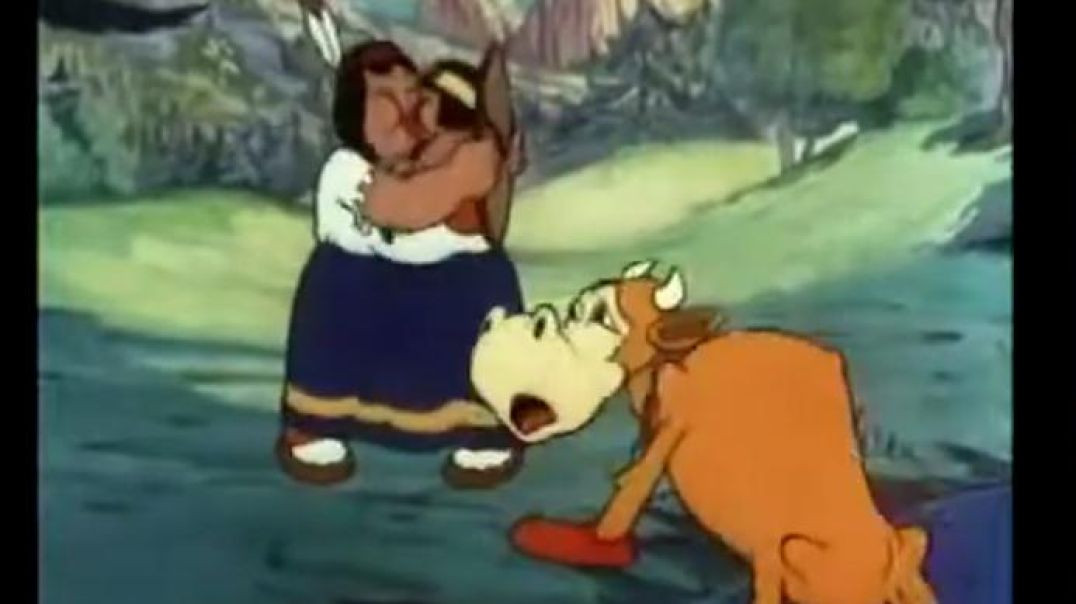 ⁣Molly Moo Cow and the Indians (1935) Van Beuren Studios