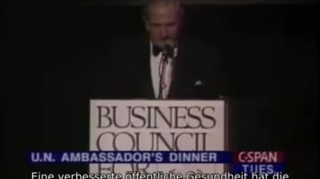 ⁣A Rare Video from 1994 Shows David Rockefeller Campaigning for the Depopulation of the Earth