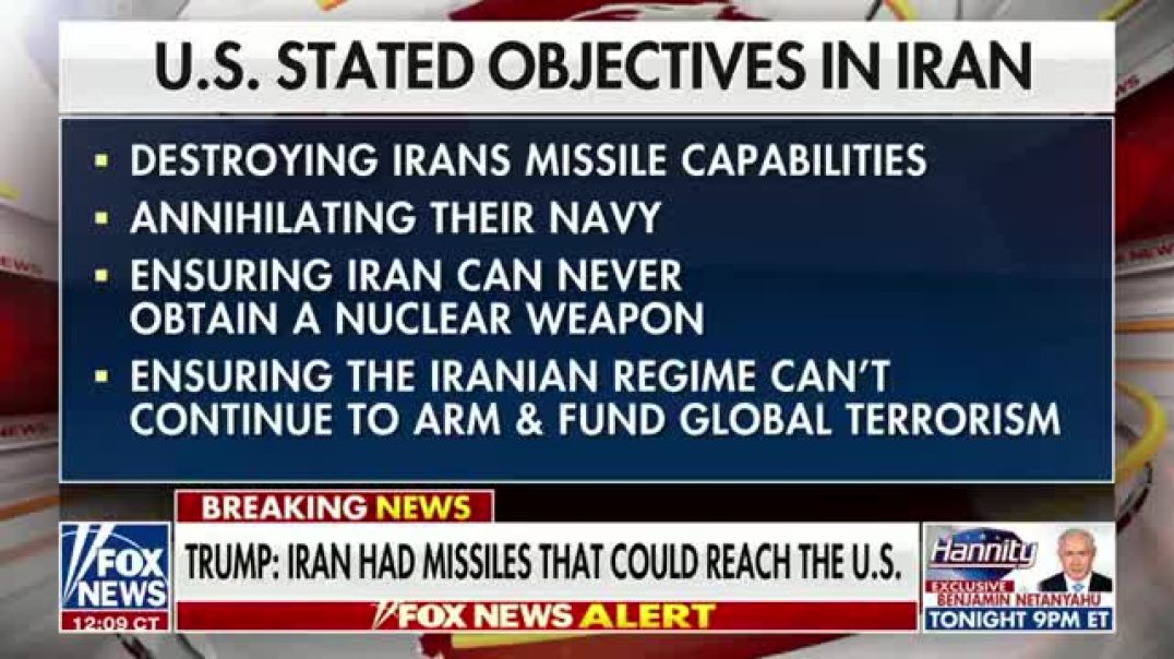 ⁣White House Reaffirms Trump’s War Objectives: Destroy Iran’s Missiles, Navy, Terror Network and Nucl