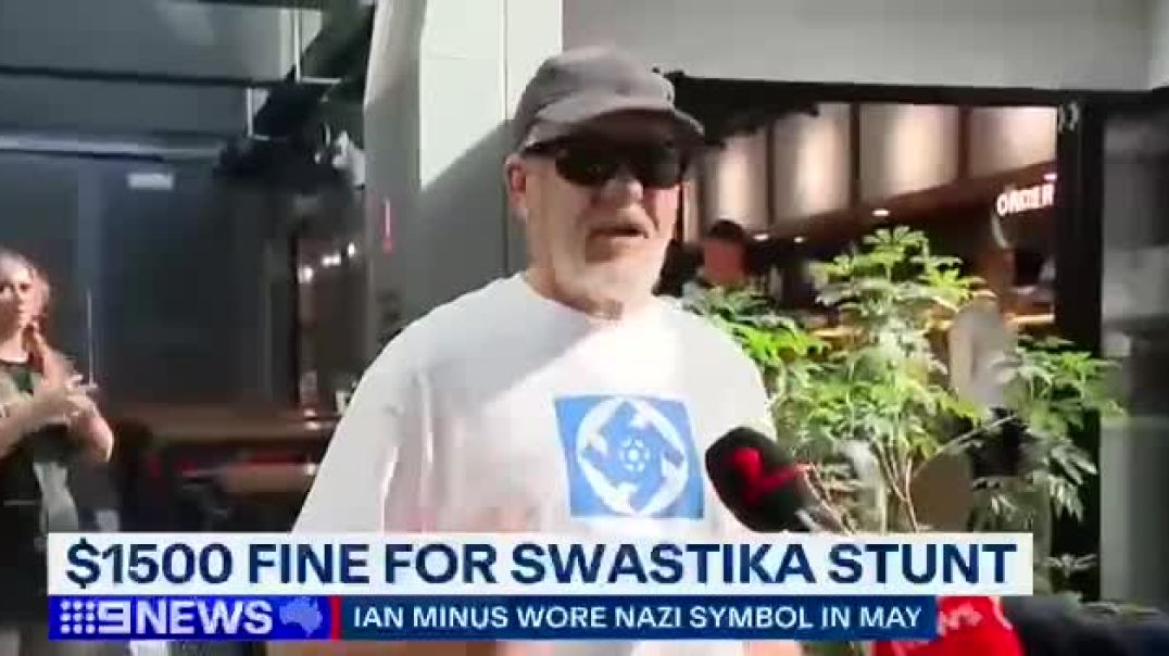 Ian Minus has been Convicted and Fined $1,500 for Wearing a T-shirt with a Banned Nazi Symbol in Syd