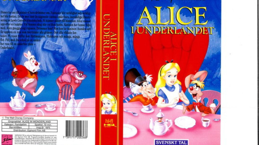 Tecknat Barn Svenska:Alice i Underlandet (1951 Walt Disney Klassiker AB) DVDRIPPEN (Svenska) Trailer