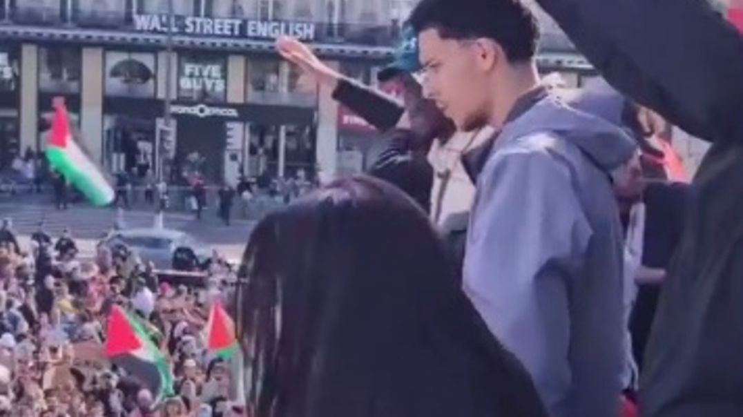 ⁣Not a Single French Flag in Sight at the Mass “Student” Protests in France