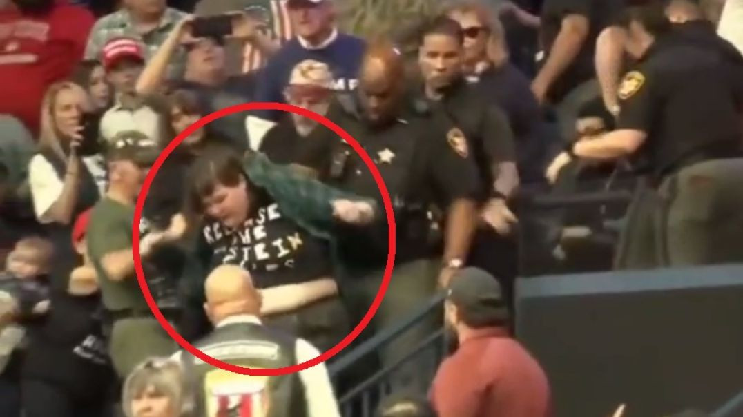 ⁣Watch a Woman Get Jumped by Trump’s Loyal Subjects for Wearing a “Release the Epstein Files” Shirt