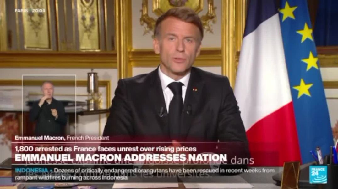 ⁣Macron Addresses the Nation, Calling for Order and Says that the Youth of France are Expressing Grea